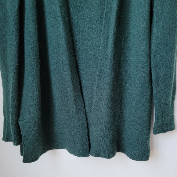Madewell Merino Blend Walker Open Front Cardigan Green Forest Size Small - Picture 5 of 12